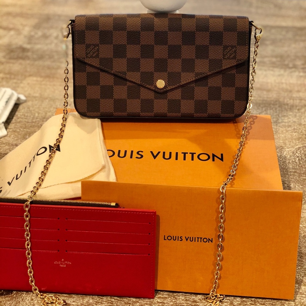 Louis Vuitton felicie pochette damier ebene